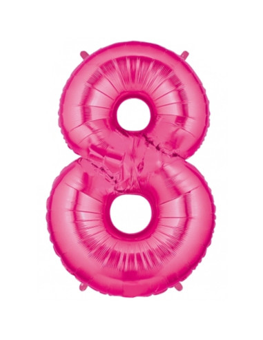 Globo Número 8 Fucsia 1m