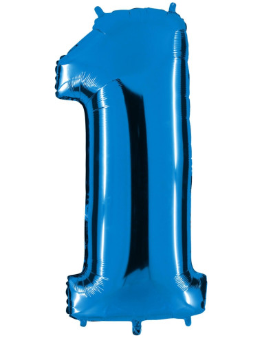 Globo Número 1 azul 1m